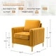preview thumbnail 39 of 43, Ganymedes Modern Velvet Accent Arm Chair with Golden Legs by HULALA HOME