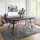 preview thumbnail 3 of 81, Lawrence Modern 7-Piece Dining Set of 6 Acrylic Folding Dining Chairs and Solid Wood Top with Black Metal Legs