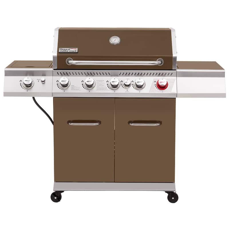 Royal Gourmet 5-Burner Cabinet Style Gas Grill with Side Burner