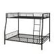 preview thumbnail 9 of 8, Full Size Bunk Bed with Ladder and Guardrail, Heavy Duty Metal Bunk Bed Frame, Noise Free Frames for Bedroom Dorm