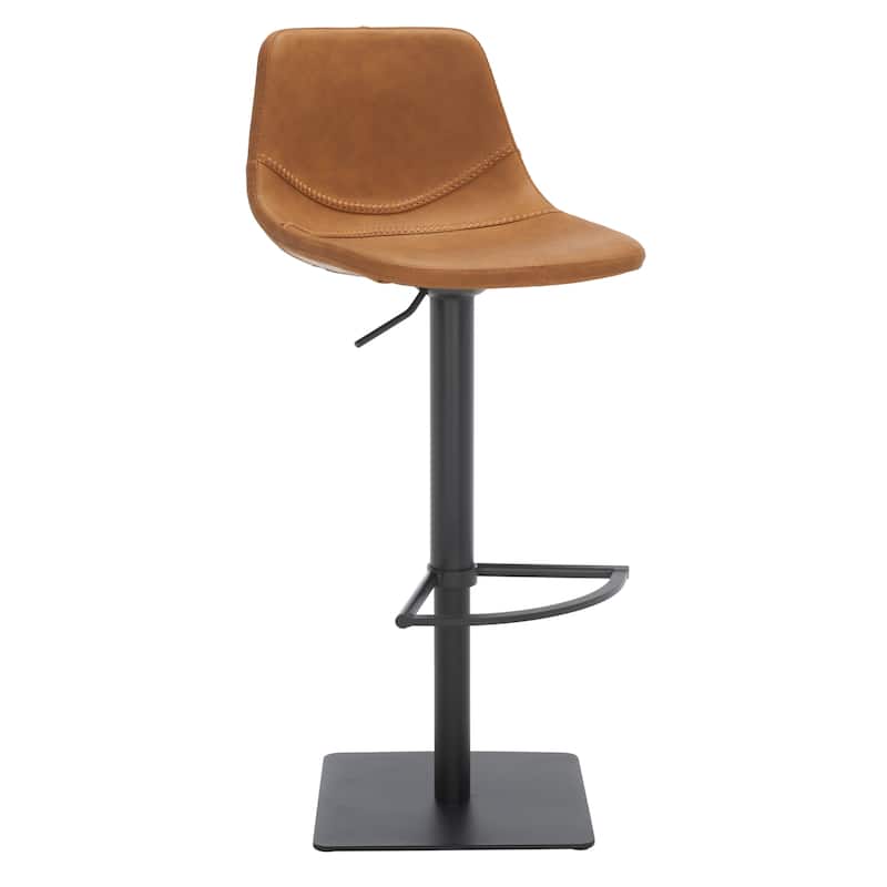 SAFAVIEH Karlotta Gas Lift Adjustable Bar Stool - 19 In. W x 18 In. D x 32-42 In. H - 19Wx18Dx42H