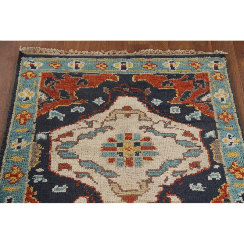 Heriz Serapi Oriental Runner Rug Handmade Wool Carpet - 2'7" x 8'0"