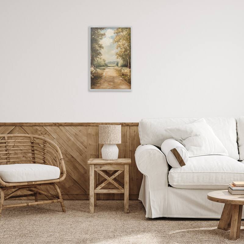 Stupell Walk Through Country Forest Framed Giclee Art Design By Petal Prints Design