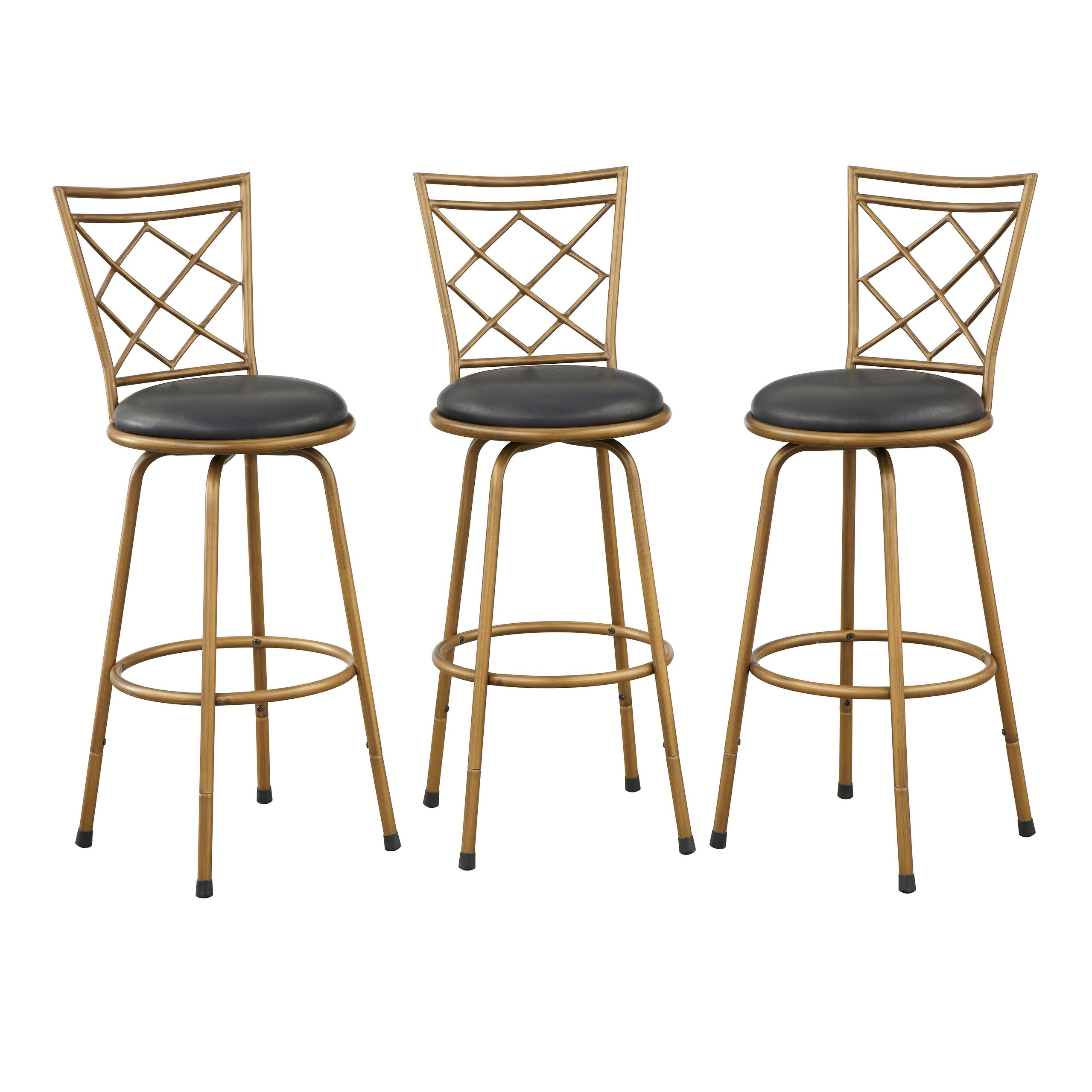 Simple Living Alyssa Adjustable Height Swivel Stools Set of 3