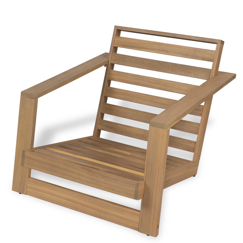 Christopher Knight Home-Lip Acacia Wood Patio Lounge Chair