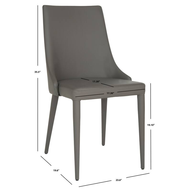 SAFAVIEH Socorro Mid-Century Modern White Dining Chair (Set of 2) - 23.6" x 19.6" x 35.5" - 24Wx20Dx36H