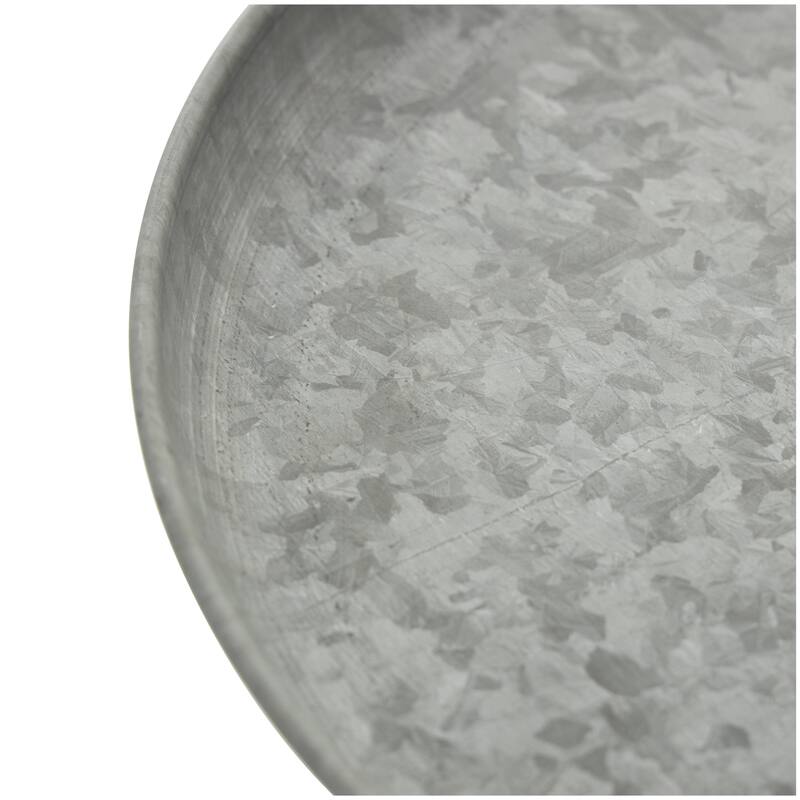 Metal Galvanized Cake Stand - Gray - Roche River Decor