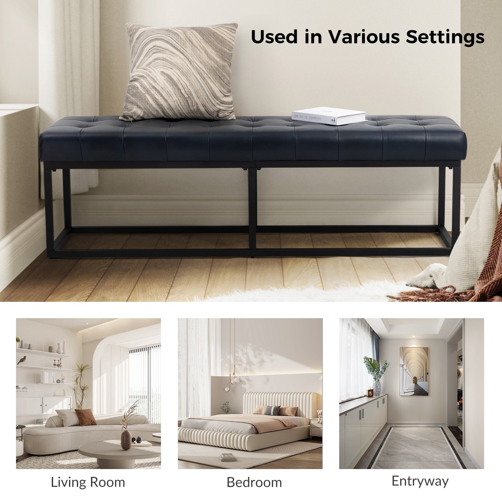 Alicia Classic Genuine Leather Durable Easy Suitable Bedroom