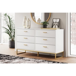 Signature Design by Ashley Socalle White Gold Dresser On Sale Bed Bath Beyond 40943134