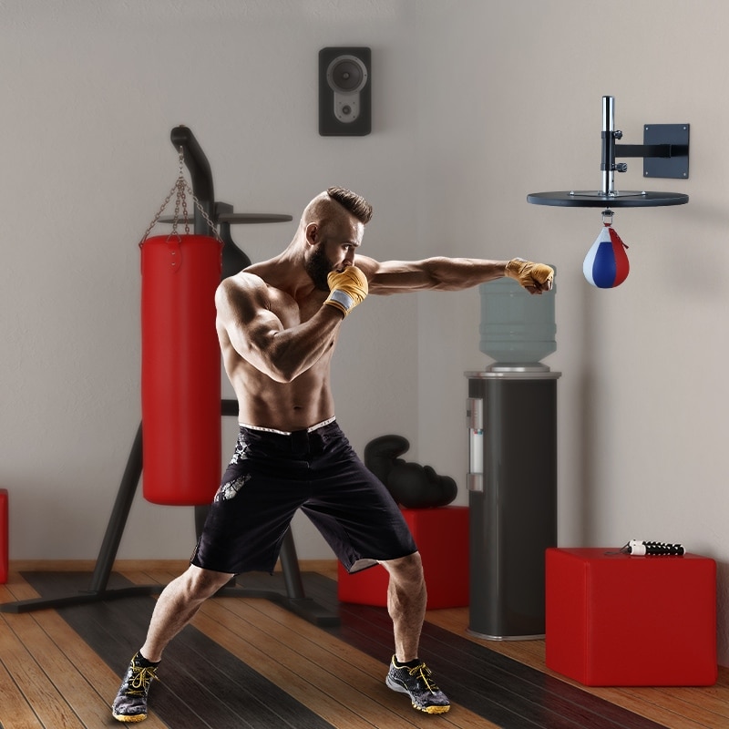 Everlast dual station heavy punching bag boxing stand mma trainer fitness gym hot sale