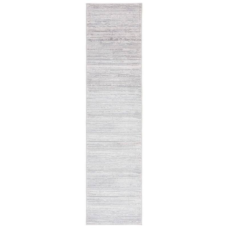 SAFAVIEH Hanna Elana Contemporary Rug - 2' x 8' Runner - Ivory/Light Grey