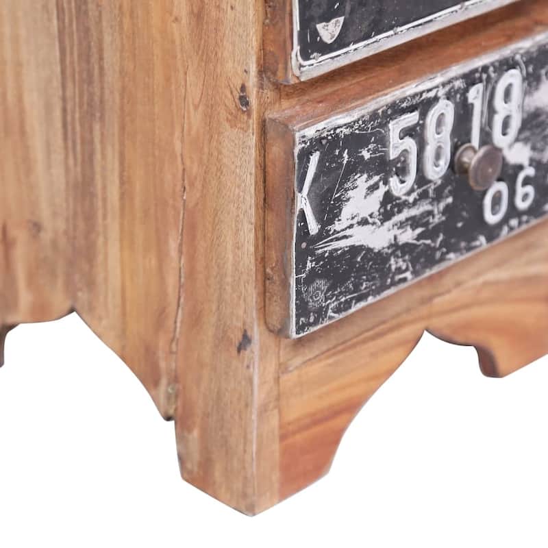 vidaXL Bedside Cabinet Solid Wood Mahogany