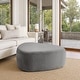 preview thumbnail 4 of 50, Leon 43" W Modern Oversized Chenille Triangular Cheese Ottoman Grey