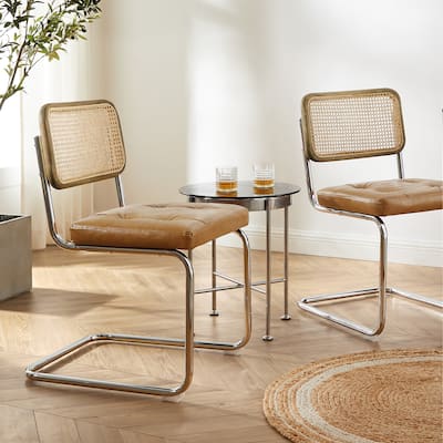Art Leon Accent Dining Chair with Cane Backrest (Set of 2)