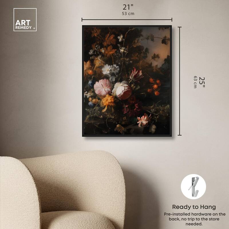 Shadowed Petal Secrets I Canvas by Art Remedy