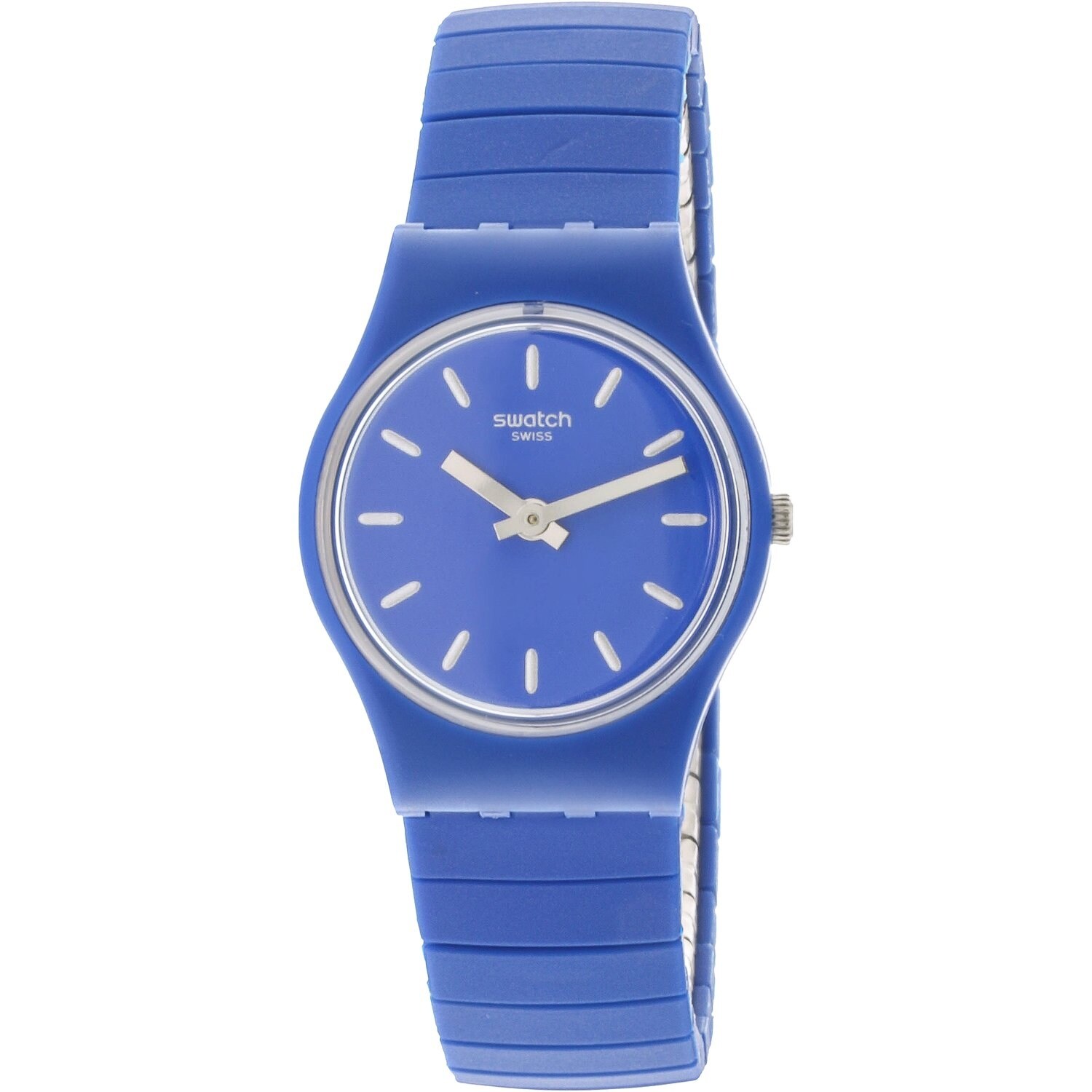 Shop Swatch Women S Flexiblu Blue Silicone Swiss Parts Quartz