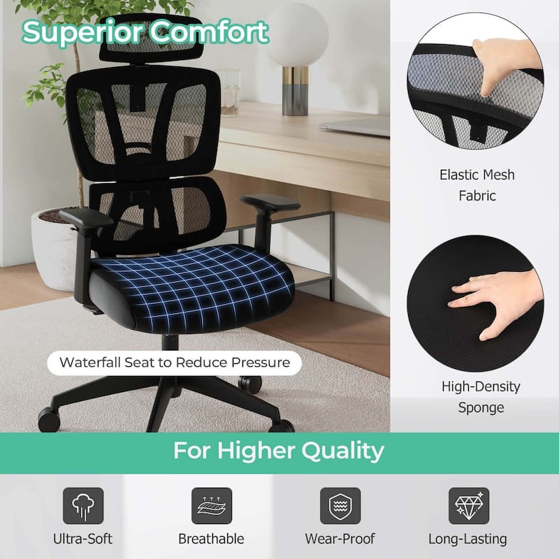 Costway Ergonomic Office Chair Adjustable Desk Chair Breathable Mesh - See Details