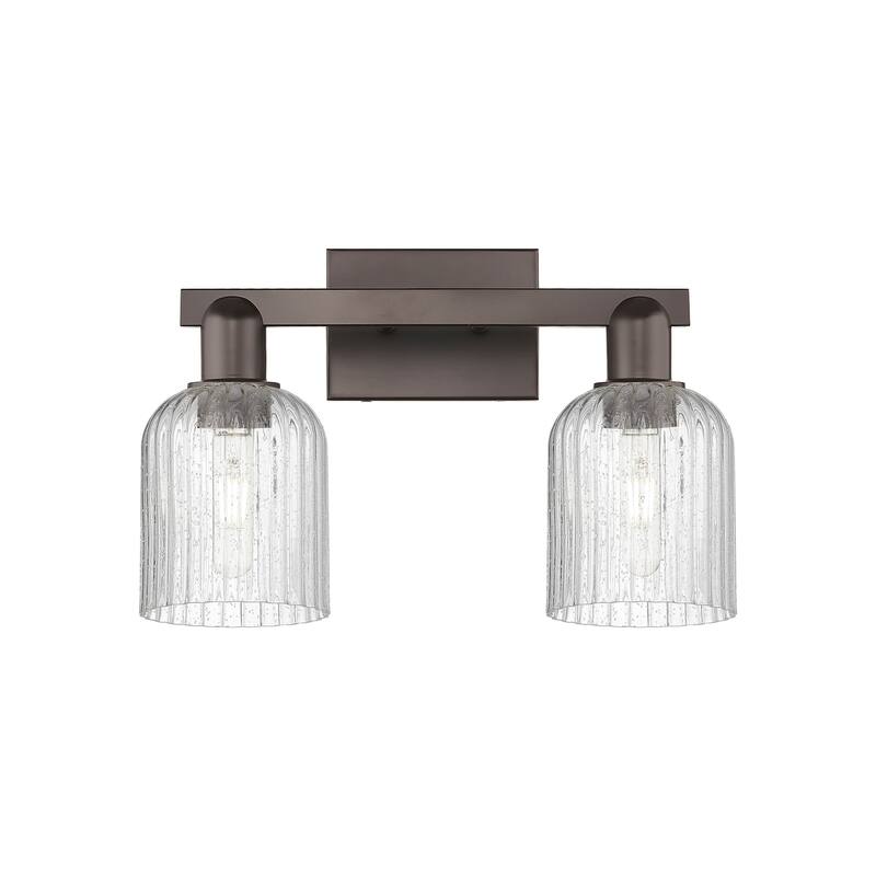 Innovations Lighting 716-2W-11-16 Bridal Veil Vanity Bridal Veil 2 - Oil Rubbed Bronze / Seedy