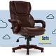 preview thumbnail 31 of 60, Serta Conway Big and Tall Executive Office Chair with Wood Accents Chestnut