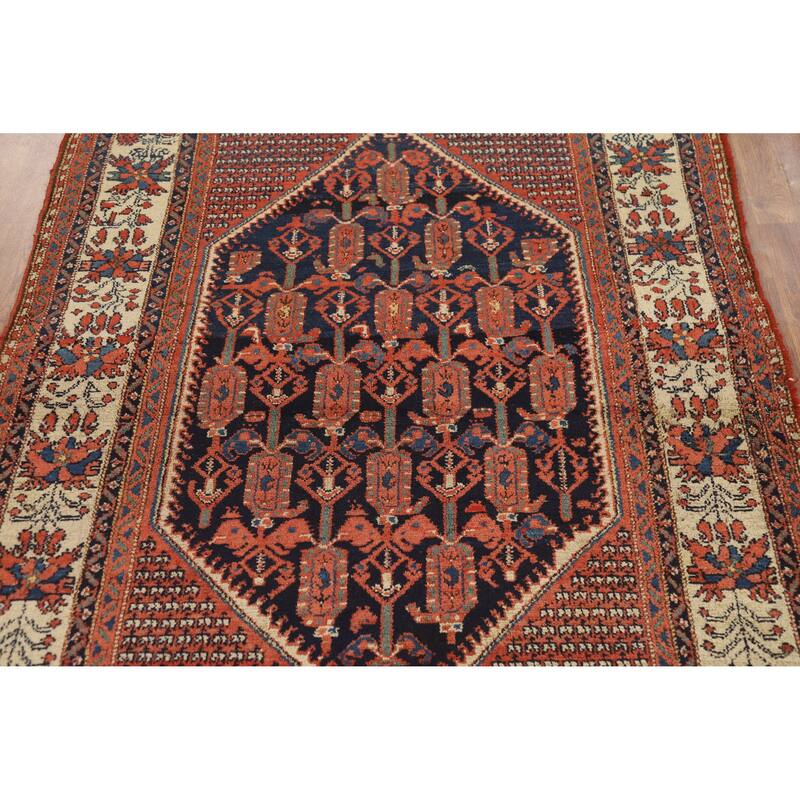 Vegetable Dye Malayer Persian Rug Hand-Knotted Wool Carpet - 4'8"x 6'4"