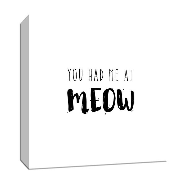Ptm Images 9 147719 Ptm Canvas Collection 12 X 12 Had Me At Meow Giclee Sayings Quotes Art Print On Canvas