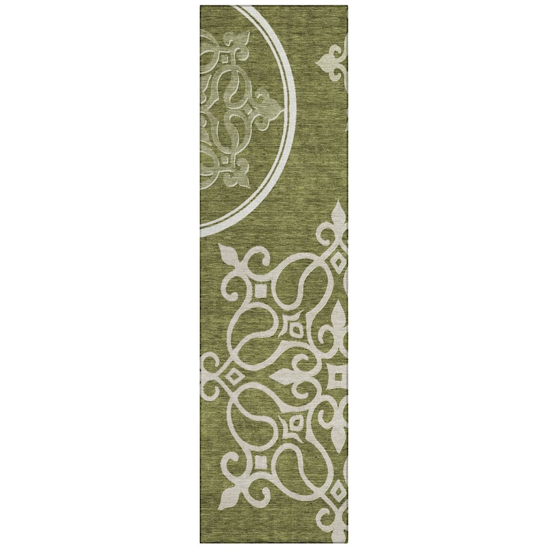 Machine Washable Indoor/ Outdoor Chantille Bold Medallions Rug