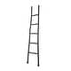 preview thumbnail 20 of 22, White, Brown or Black Wood Handmade Slanted Ladder with Wider Base and Ball Feet