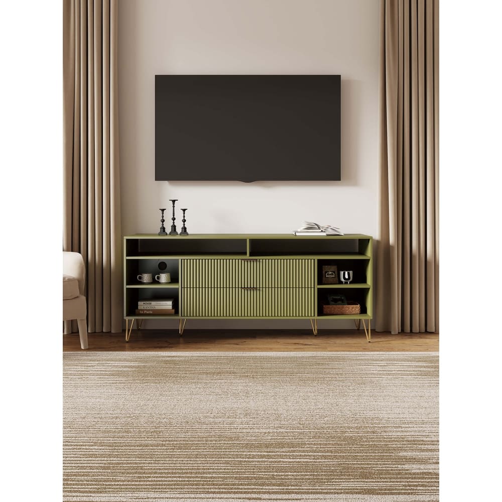 Manhattan Comfort Dumbo 63-85" Fluted TV Stand