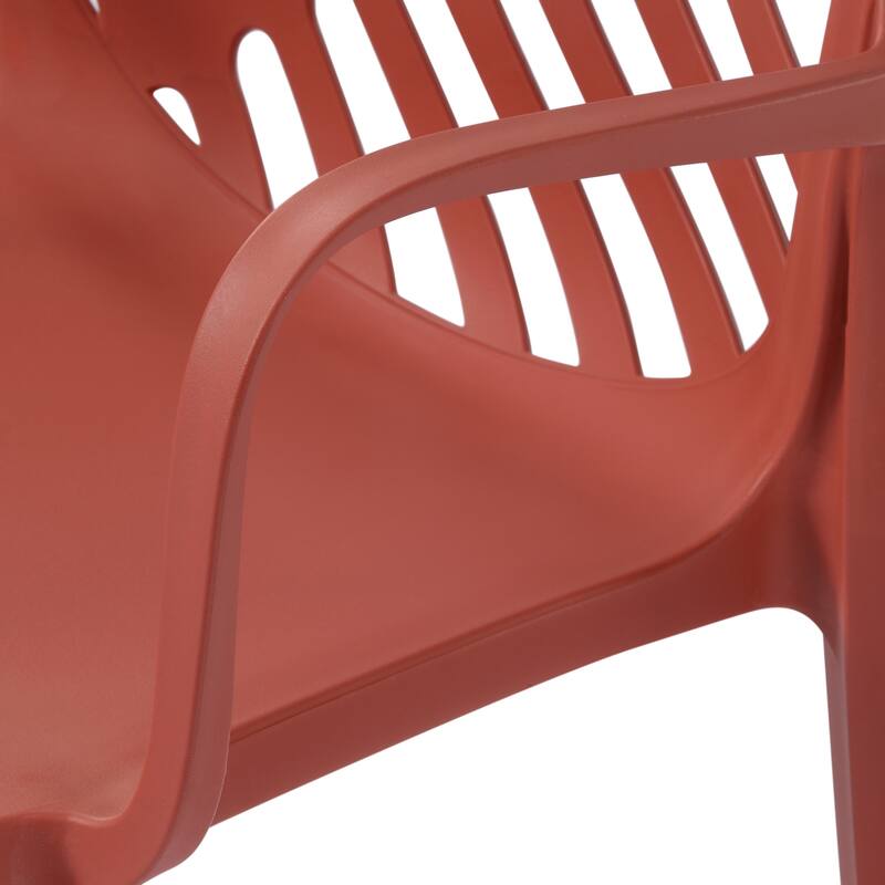 Frond and Form Outdoor Patio Stacking Dining Armchair (Set of 2)