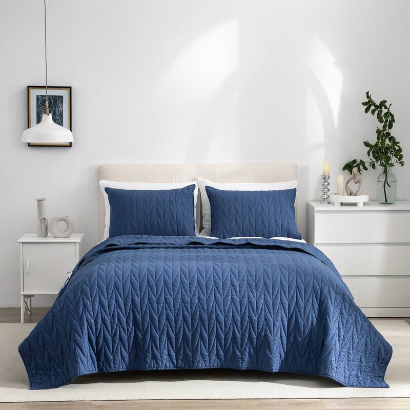 Cotton Reversible 3 Piece Quilt Set