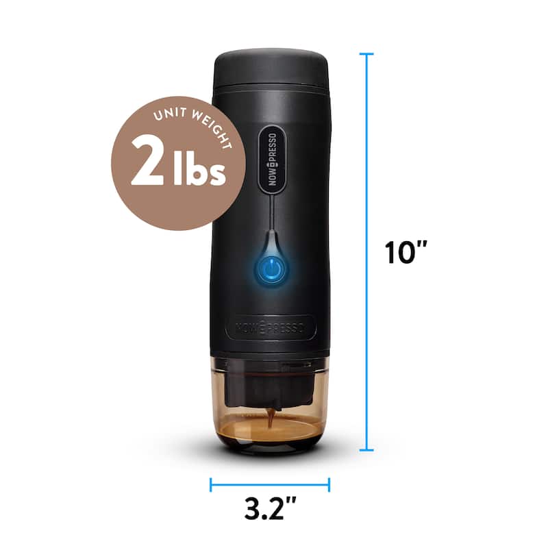 NowPresso Portable Espresso Machine, Black