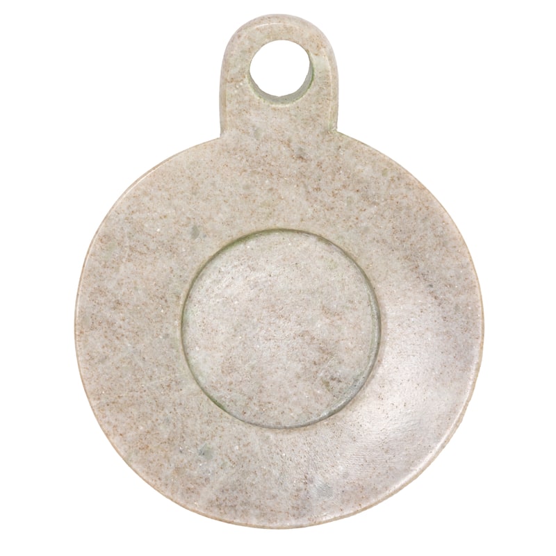 Hand-Carved Marble Dish with Handle