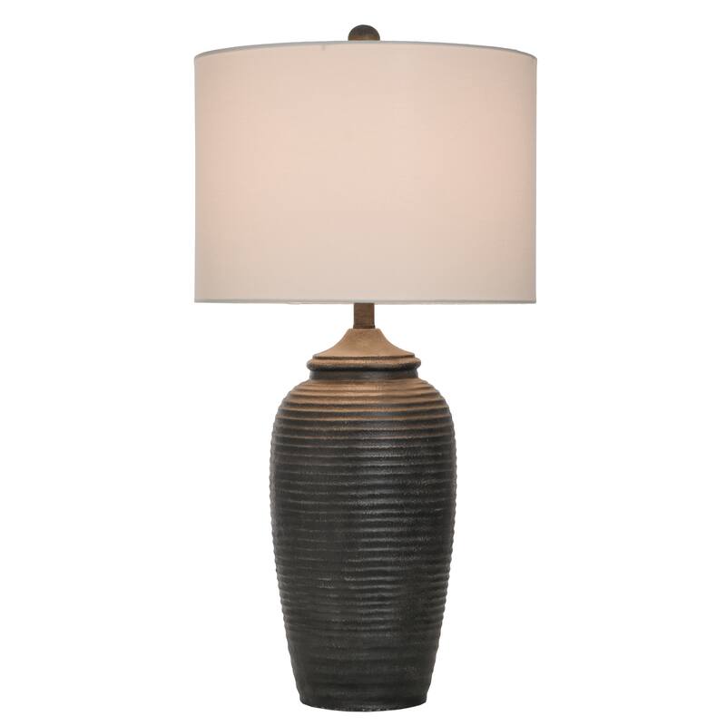 Charlotte Polyresin Table Lamp - Linen Shade