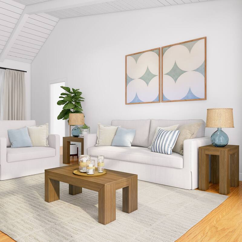 Plank and Beam Modern Rectangular Coffee Table - 40" x 20"