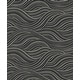 preview thumbnail 1 of 10, Seabrook Designs Melody Waves Non-Woven Unpasted Wallpaper 20.9 in. W x 33 ft. L - Metallic Charcoal & Black