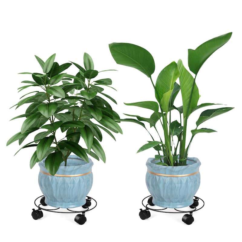 Metal Plant Stand Indoor Plant Caddy with Wheels