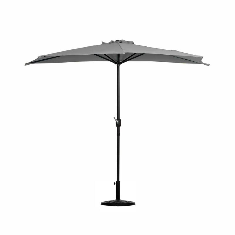 Merritt 9 Ft Half Market Umbrella Included Base
