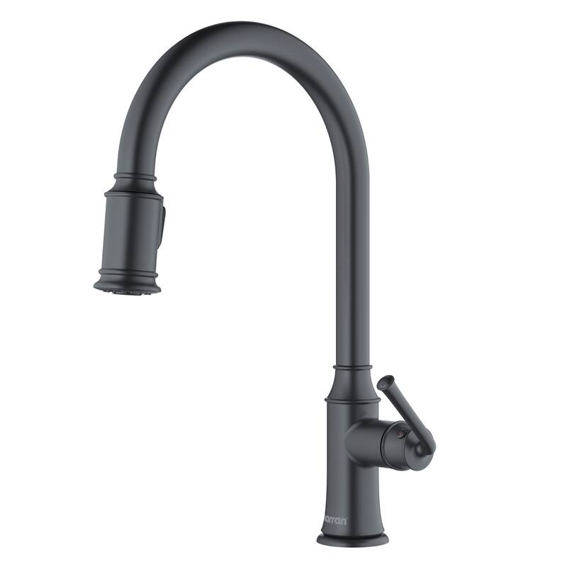 Karran Auburn One-Handle Pull Down Dual Function Sprayer Kitchen Faucet - Gunmetal Grey