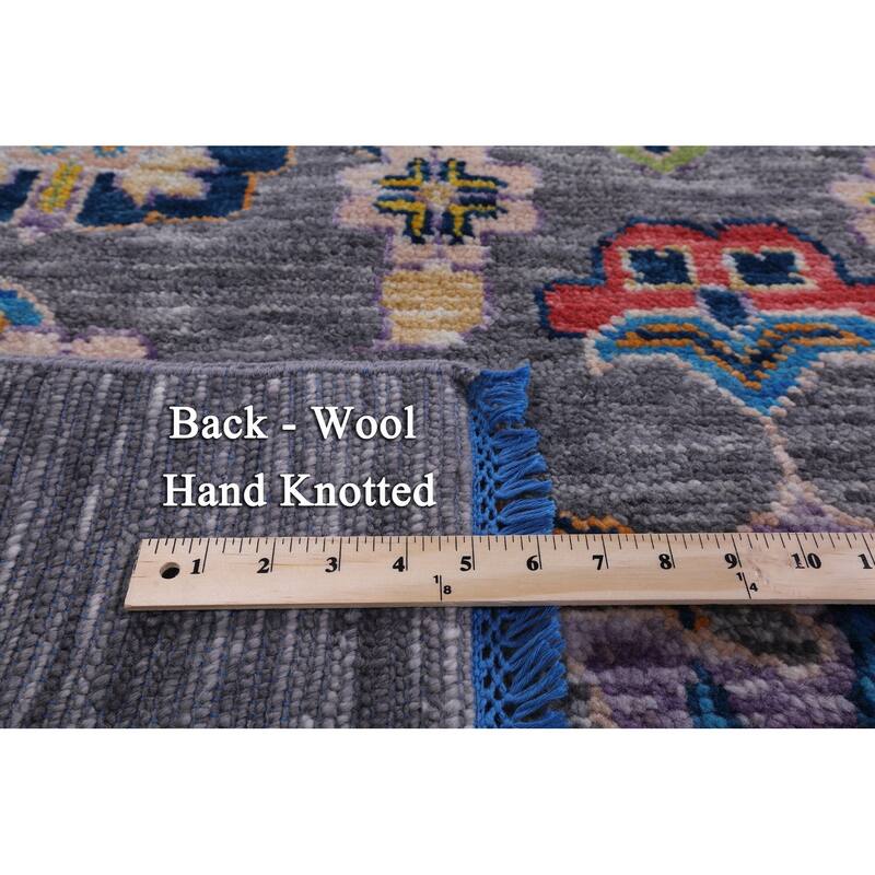 Golden Nile Grey Turkish Oushak Hand Knotted Wool Rug - 10' 4" X 14' 3"