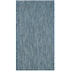 preview thumbnail 100 of 177, SAFAVIEH Courtyard Jonell Indoor/ Outdoor Patio Backyard Rug 2'3" x 5' - Navy/Grey