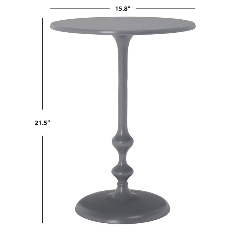 SAFAVIEH Aquata Round Side Table - 16Wx16Dx22H - Dark Grey