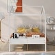 preview thumbnail 14 of 36, Full Size Wood House Bed with Storage Space and Roof