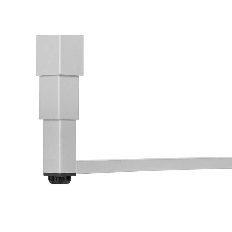 Computer Desk, Home Office, Standing, Adjustable, 48"l, Work, Laptop, Black Laminate, Grey Metal, Contemporary, Modern