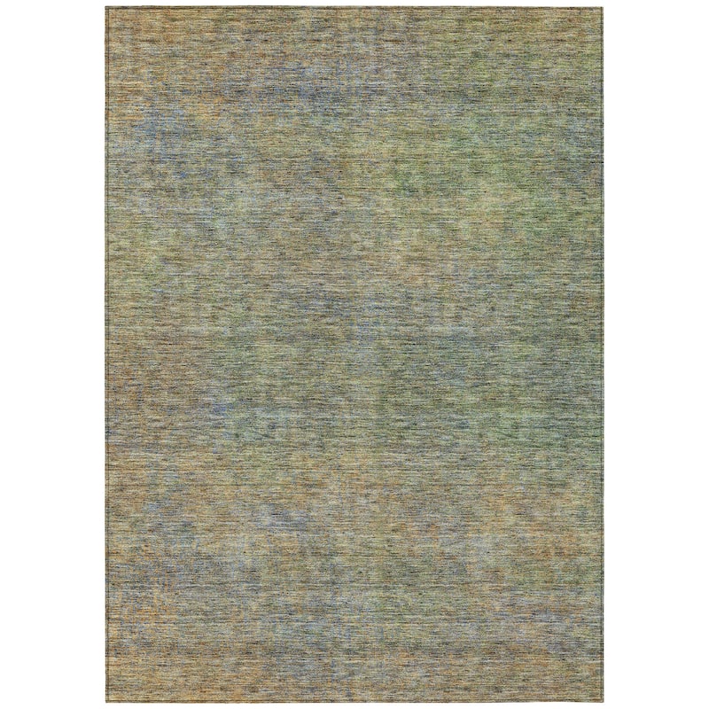 Machine Washable Indoor/ Outdoor Chantille Solid Ombre Rug