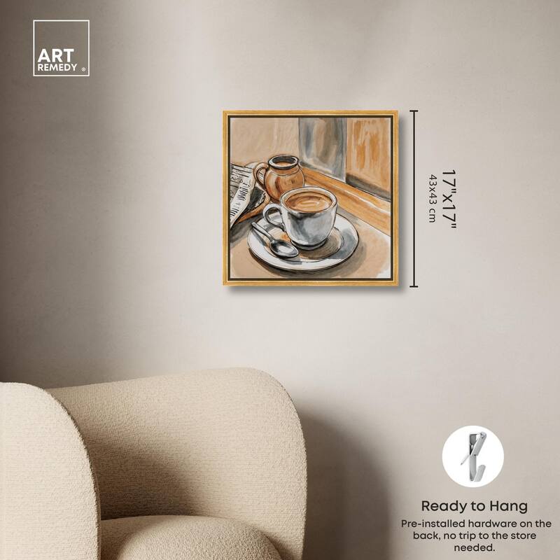 Sunday Coffee Canvas by Art Remedy