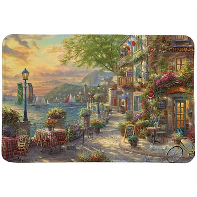 Thomas Kinkade French Riviera Cafe Memory Foam Rug