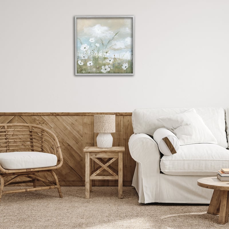 Stupell Clouds Beyond Meadow Framed Giclee Art Design By Nan