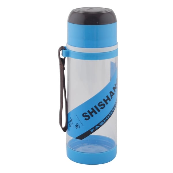 Camping Plastic Detachable Tea Strainer Sport Water Bottle Cup Mug Blue 630ML