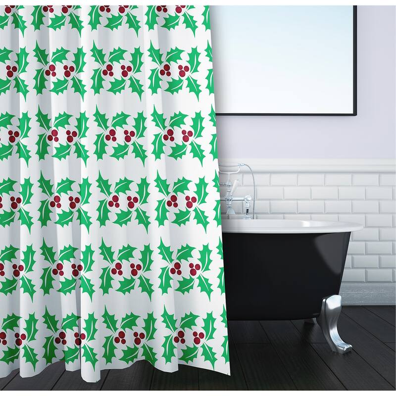 Holly Stripes Shower Curtain