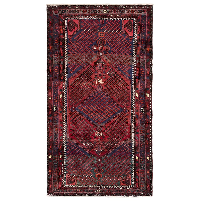 ECARPETGALLERY Hand-knotted Andelz Red Wool Rug - 3'6 x 6'7
